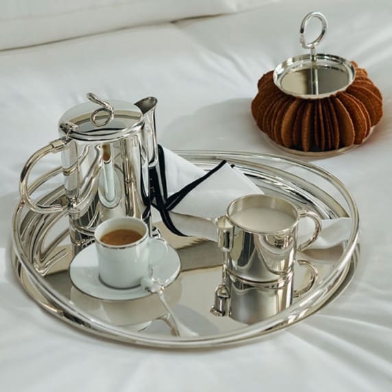 Christofle カトラリーレスト 4個セット ヴェルティゴ Set of 4 knife / chopstick rests Vertigo Silver plated